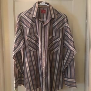 Plains Medium Vintage classic western shirt . Blue